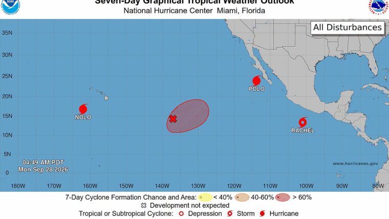 Pacífico se activa: nuevo sistema tiene 90 % de probabilidad de convertirse en depresión tropical