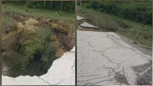 Un bache en Perea se convierte en el «jacuzzi» de Yaguajay