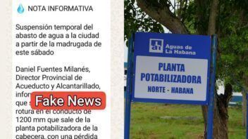 Aguas de La Habana desmiente aviso sobre supuesta suspensión del servicio en la capital