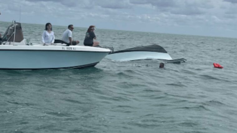 Rescate cerca de Key Largo: cuatro personas a salvo tras volcar una embarcación
