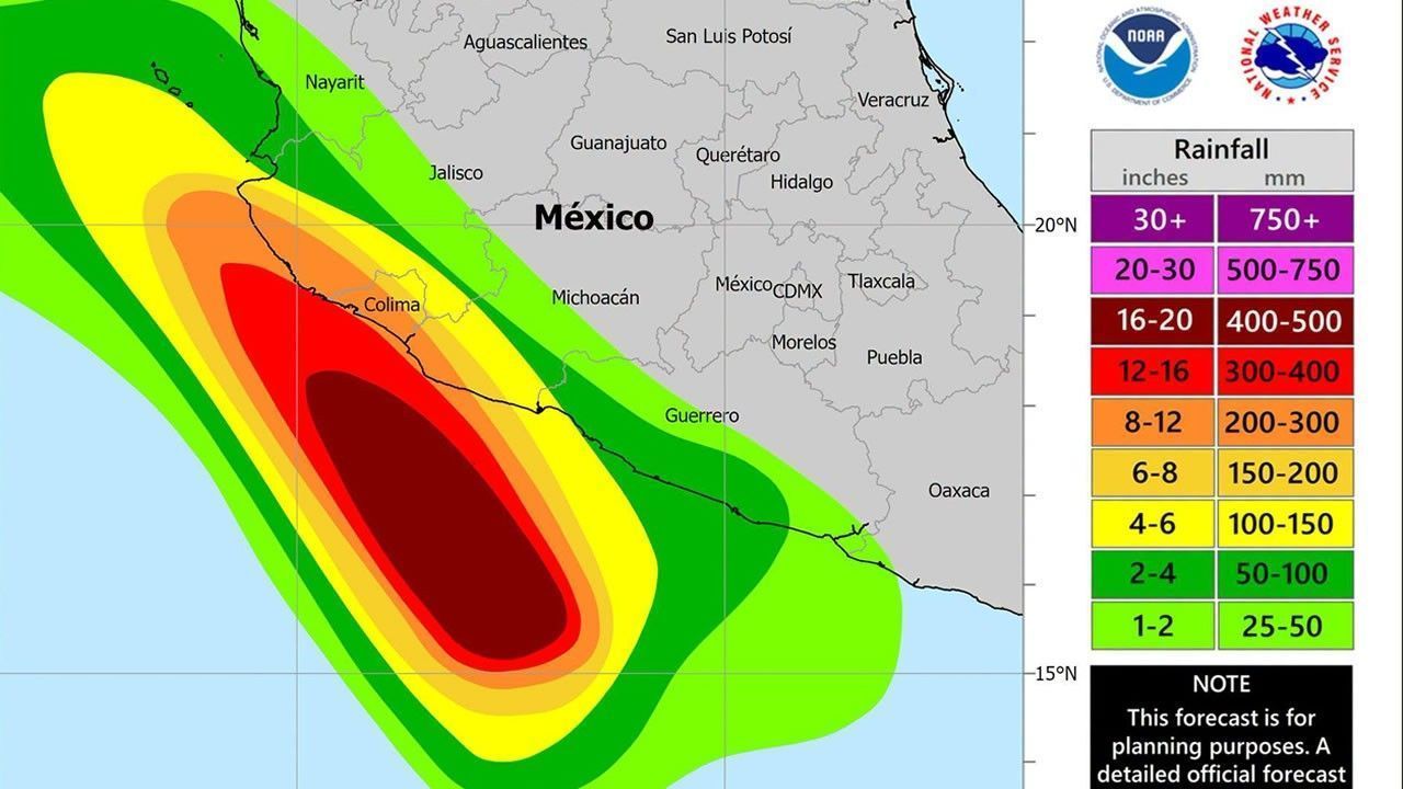 Huracán Trudy se fortalece frente a México: emiten avisos por vientos, lluvias e inundaciones