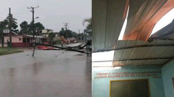Tormenta en Perico daña una escuela, una cooperativa y el banco de Máximo Gómez