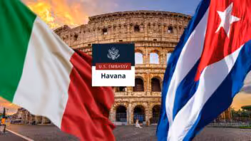 Mensajes de la embajada de Estados Unidos e Italia sobre situación en Cuba