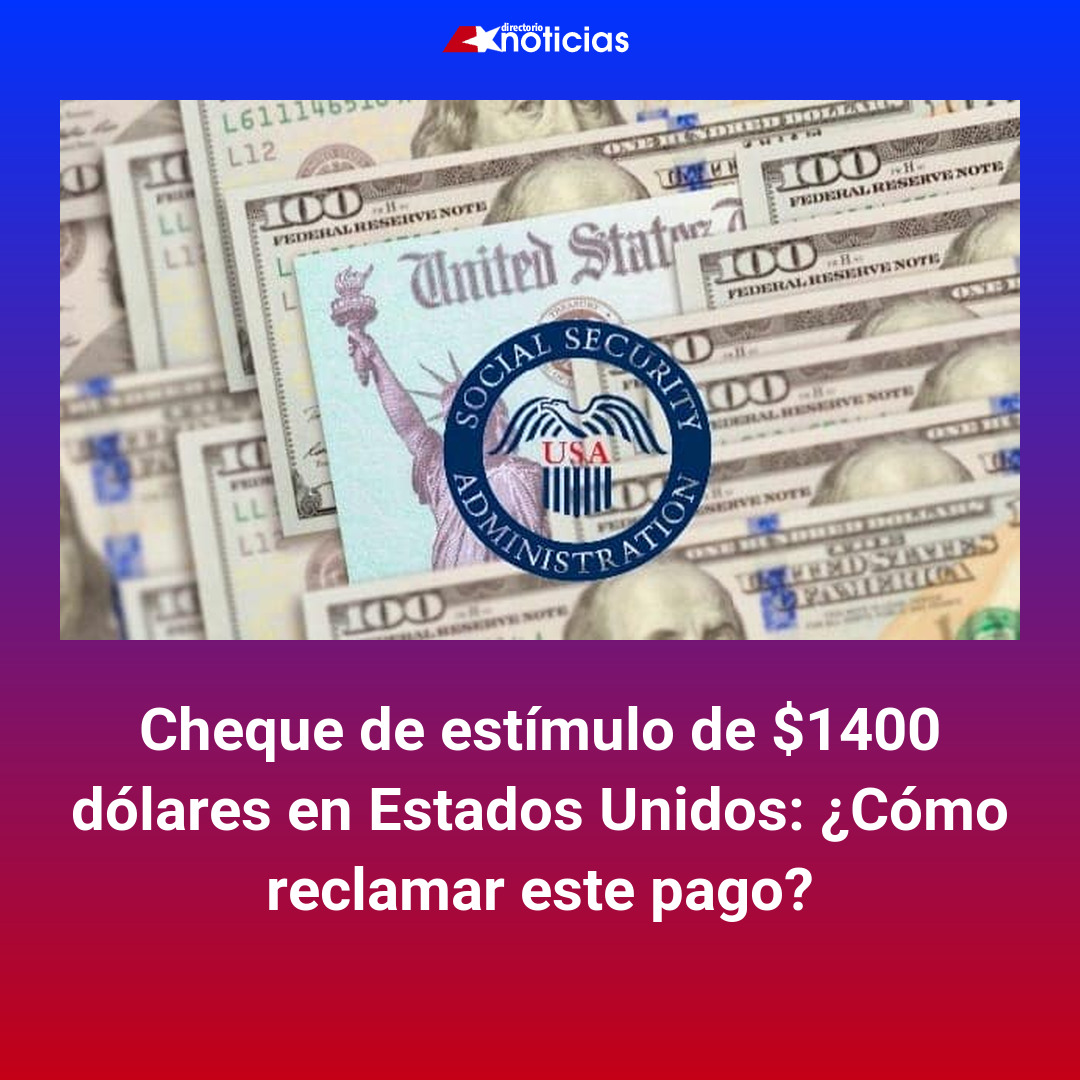 Cheque Estimulo Reverso Cheque de estímulo de $1400 dólares en Estados Unidos: ¿Cómo reclamar ...